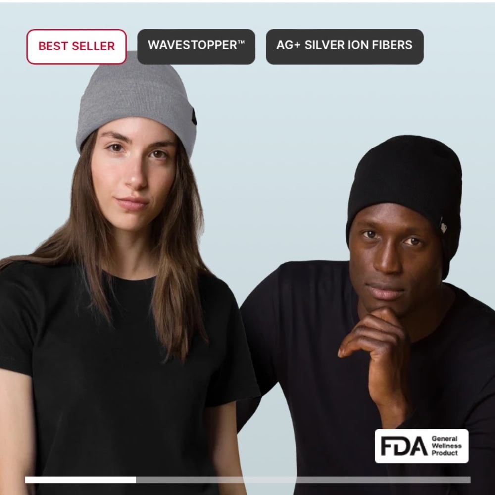 Brand New Unused EMF Proof Beanie 99% UV Wireless Radiation Block Antimicrobial